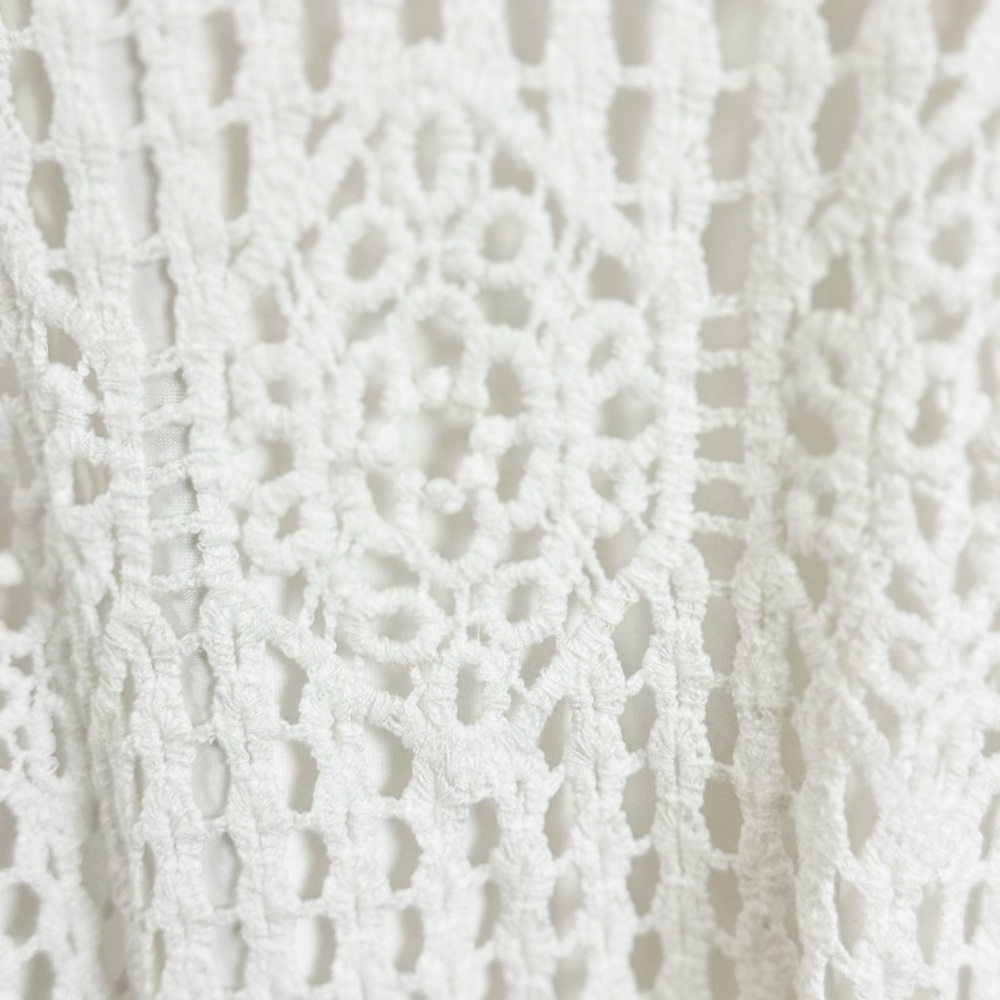 La Blanca White Crochet Swim Coverup - Picture 9 of 13